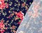 Navy Blue-Multi Poly Stretch Spandex Floral Print DB Jersey Knit Fabric By the Yard
